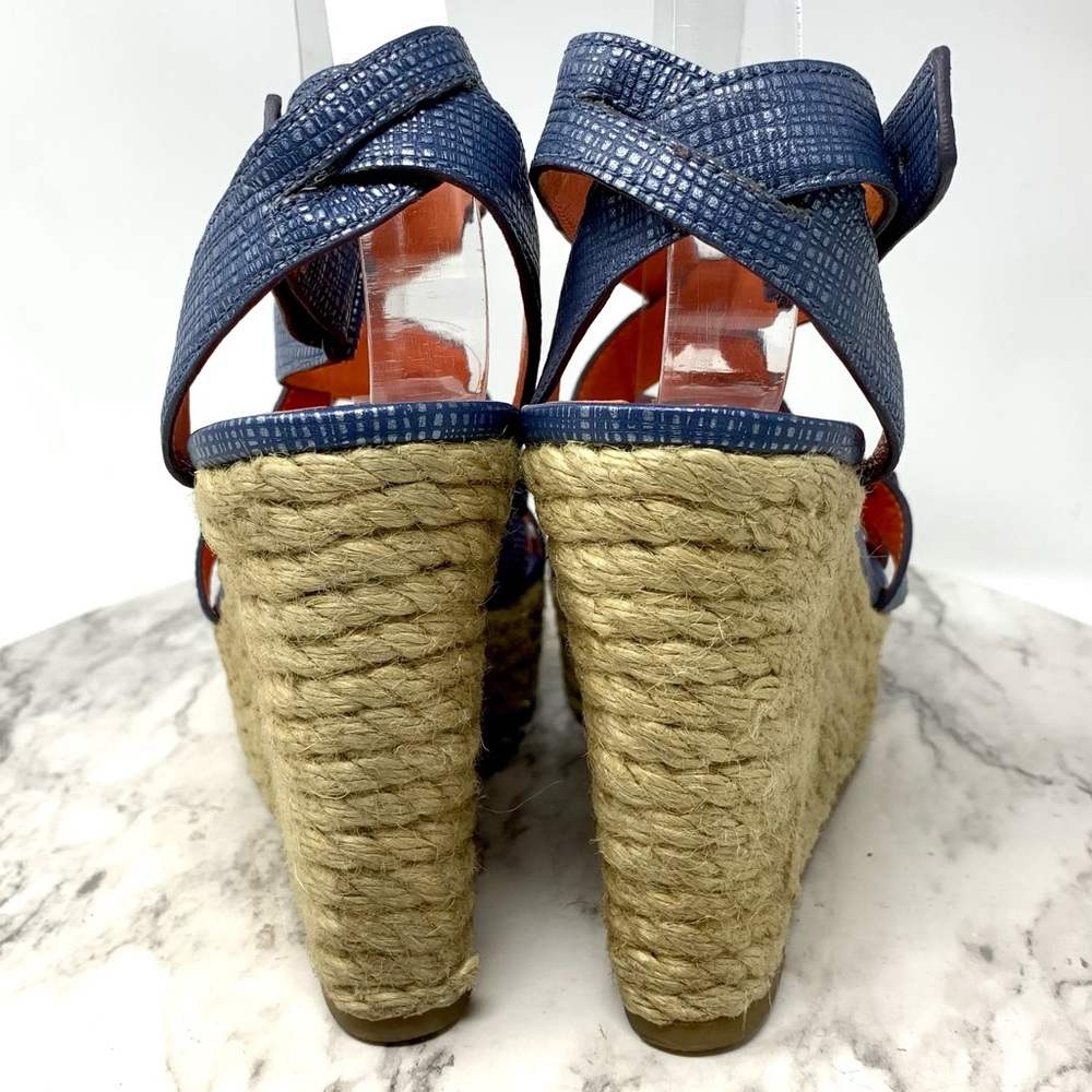 Via Spiga Karla Textured Open Toe Espadrille Wedge 8.5 Classic Resortwear Summer - Picture 5 of 16